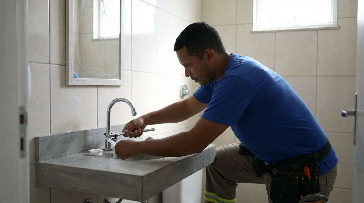 Fixação de torneira de bancada em Belo Horizonte-MG