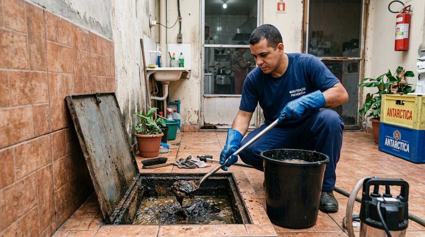 Limpeza de caixa de gordura em Belo Horizonte-MG