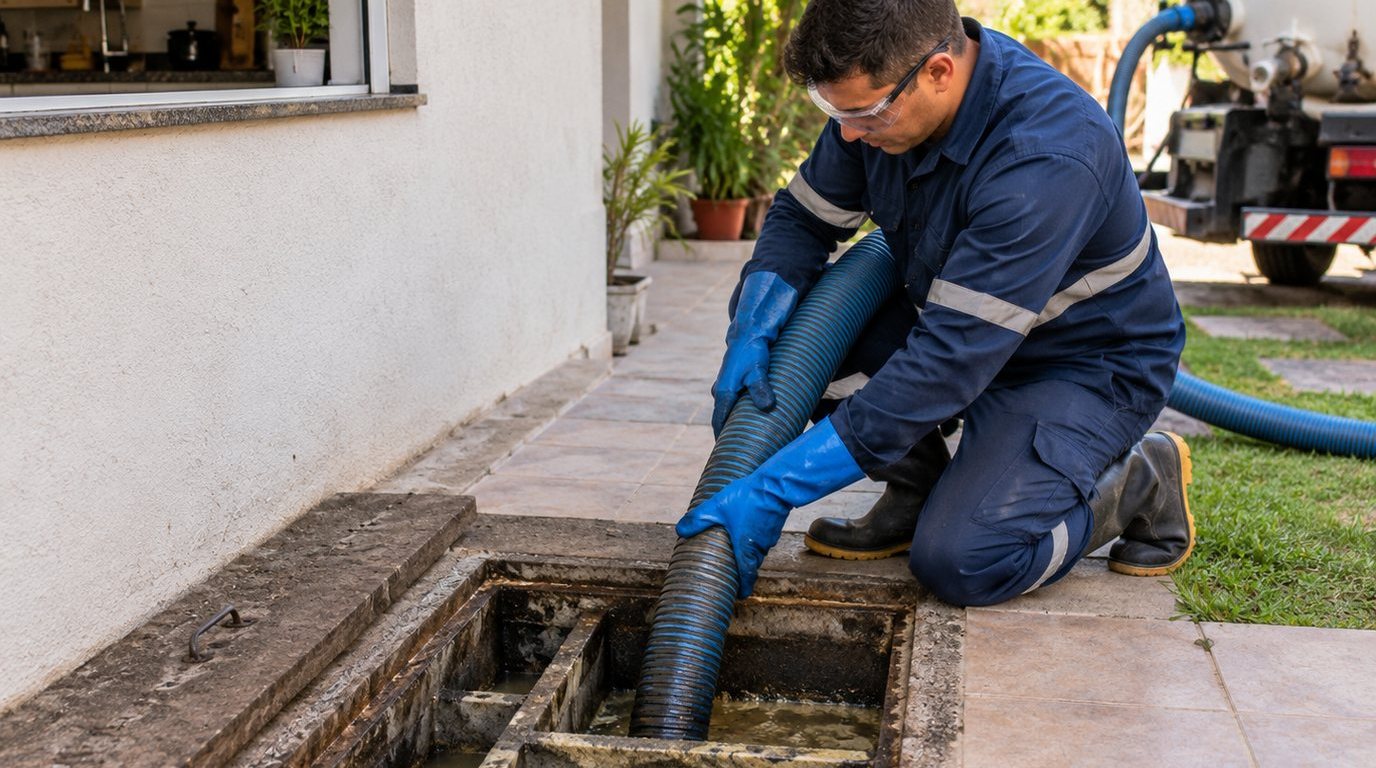 Limpeza de Caixa de Gordura Residencial