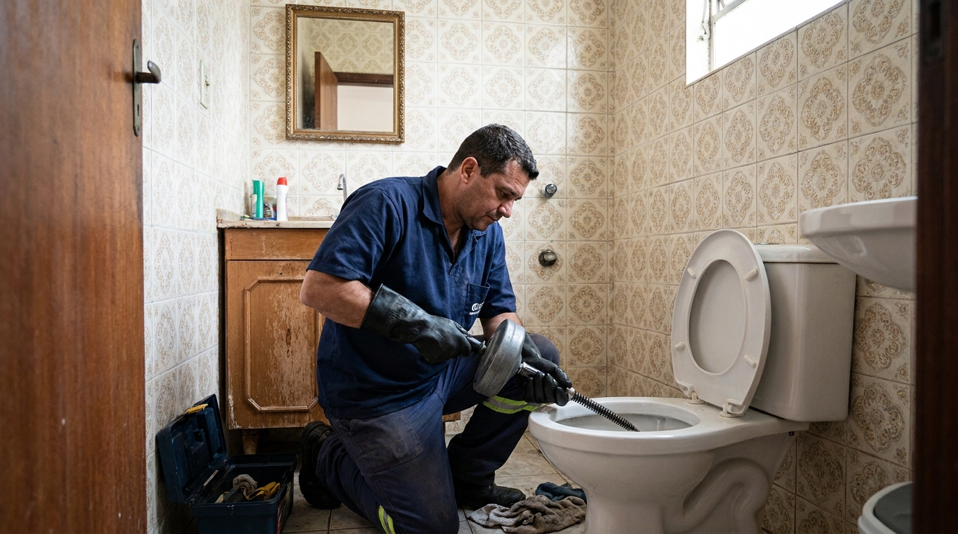 Limpeza técnica de vaso sanitário em Belo Horizonte-MG