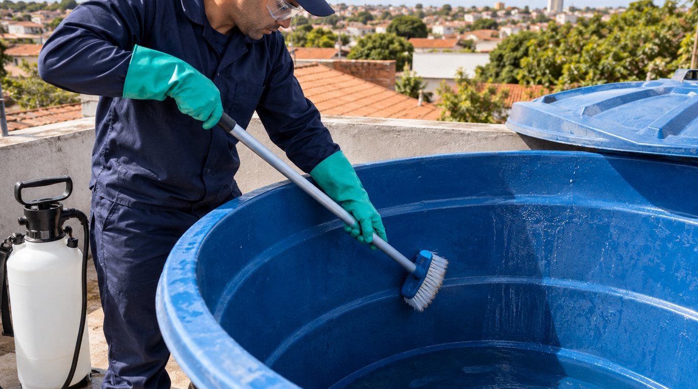 Serviço em caixa d'água em Belo Horizonte-MG
